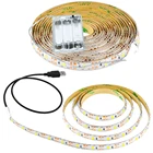 DC 5V USB светодиодный светильник 2835 SMD гибкая светодиодная лента 60Leds на батарейках ТВ ПОДСВЕТКА светильник потолочный светильник для шкафа ночник