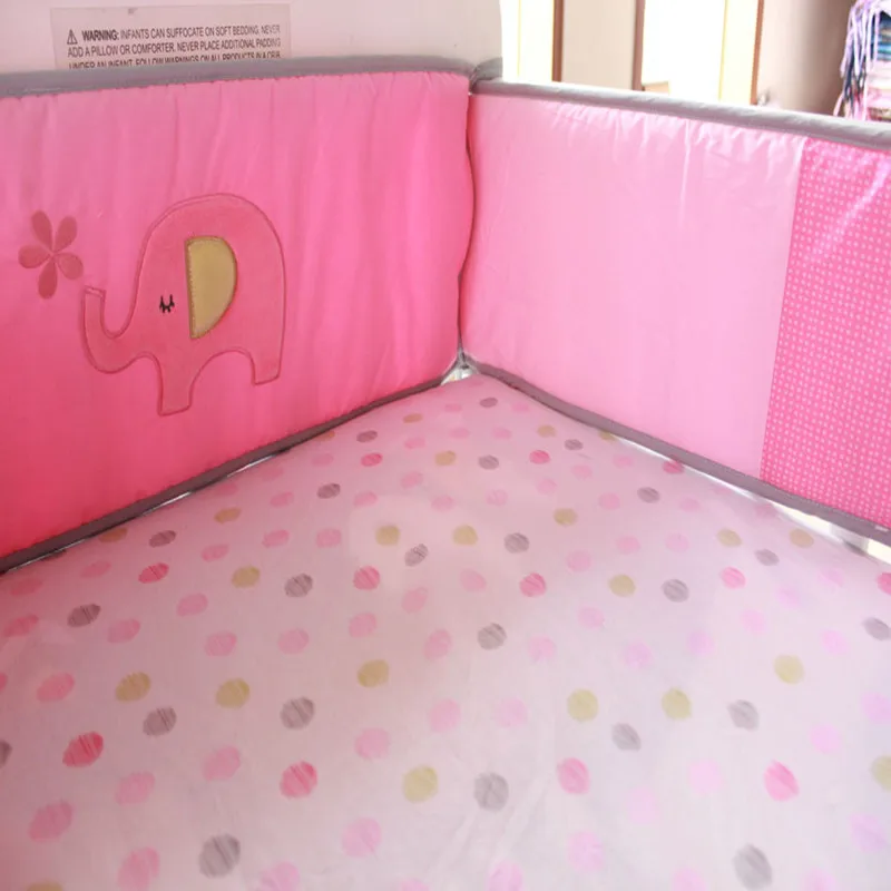 Новинка детская розовая хлопковая кроватка для девочек комплект детской