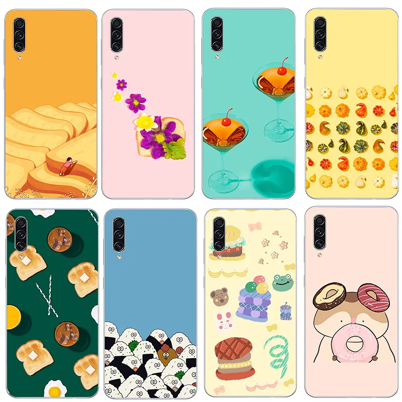 

Gourmet food phone Case For Samsung Galaxy S20 A71 30s 51 10 70 20 40 20s 31 10s A7 A8 2018Transparent shell