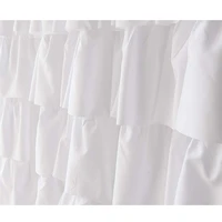 ruffle shower curtain home decor soft polyester decorative bathroom accessories great for showers and bathtubs white71 inch x