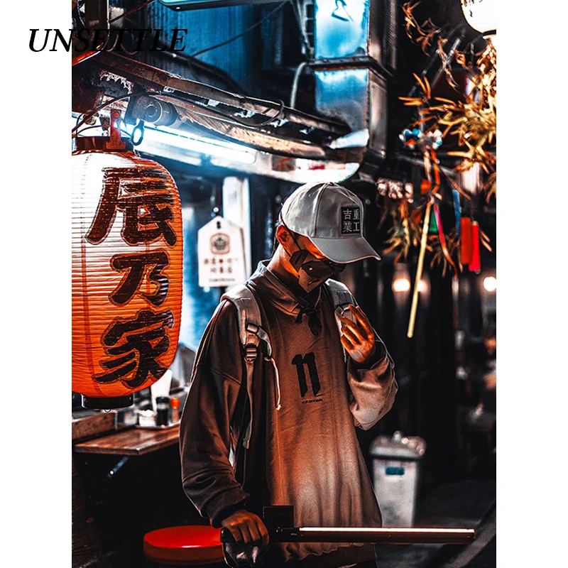 UNSETTLE Harajuku Толстовка японская Толстовка Мужская/Женская Хип-хоп Пуловер толстовки уличные повседневные топы в хипстерском стиле Осень