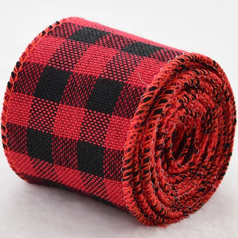 Ленты в шотландскую клетку 3 5/5 см вручную изготовленная Лента Сделай сам бант