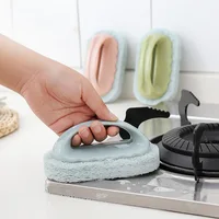 3 plastic small brushes kitchen cleaning brush soft hair floor bathtub stove ceramic tile brush decontamination sponge