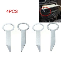 4pcs silver car radio stereo removal release tool key kits accessories for universal interior auto car products
