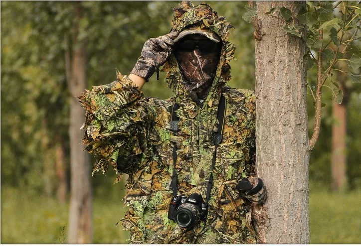 

Hunting clothes 3d maple leaf bionic ghillie suits yowie sniper birdwatch airsoft camouflage clothes jacket and pants