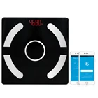 Весы для ванной можно подключить к весам Bluetooth со светодиодным интеллектуальным цифровым анализатором жира, который может отслеживать 13 видов данных о здоровье тела, а диапазон взвешивания составляет 0-180 кг.
