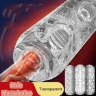 Новый прозрачный Мужской мастурбатор, мягкая киска, интимные игрушки для мужчин, Вагина, стимуляция выносливости, упражнения, вакуумная карманная чашка для мужчин