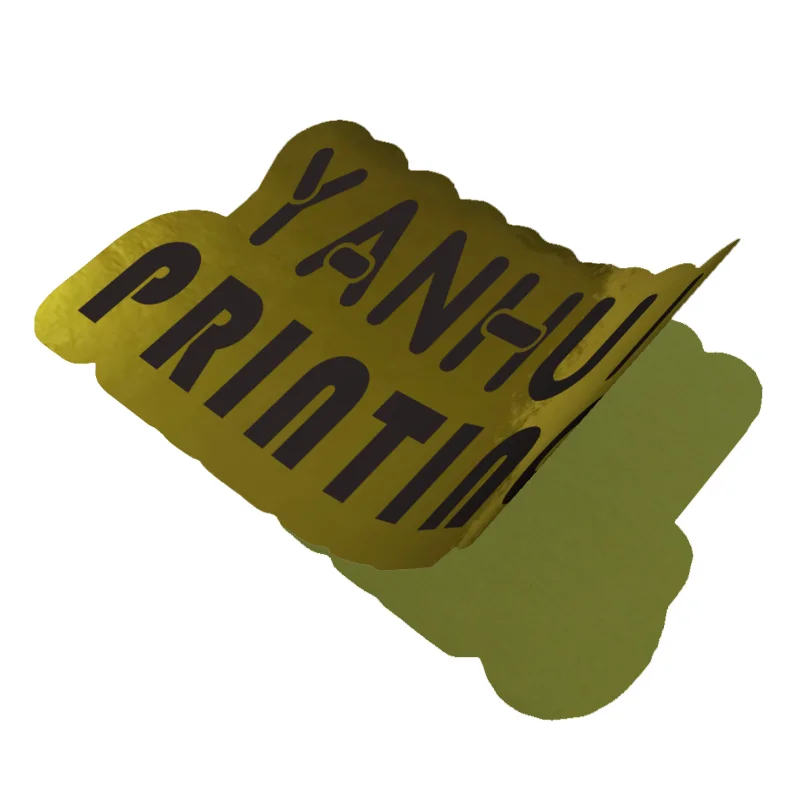 Глянцевая Золотая наклейка печать этикеток на заказ для упаковочных пакетов