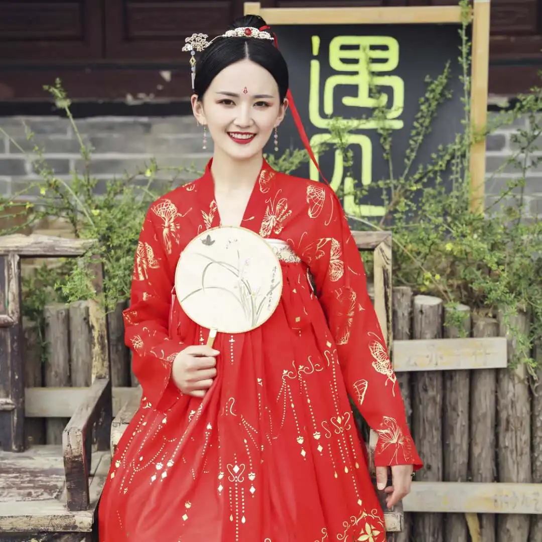 

Movie Drama Summer Hanfu Women Red Fairy Skirt Set Chinese Style Suit Jackets Ladies Chinese Traditional Dance Costume Clothes