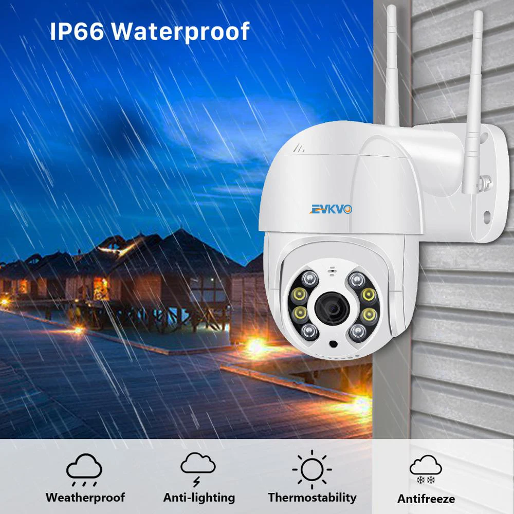 5MP Tuya Smart PTZ Wifi IP Camera Outdoor 4X Digital Zoom AI Human Detect Wireless 2 Way Audio Security CCTV iCsee | Безопасность и