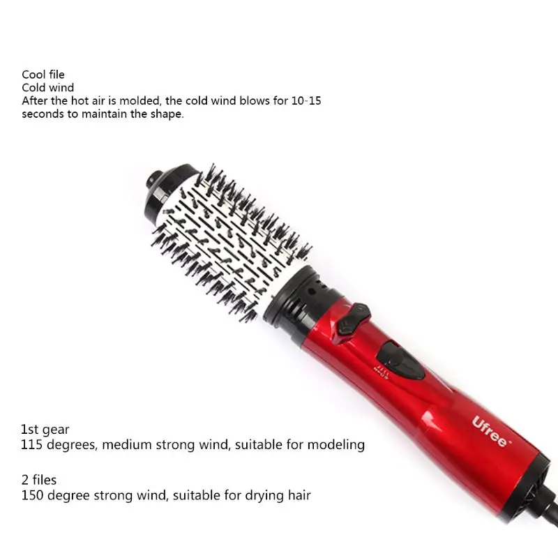 2 в 1 фен для волос выпрямитель завивка воздуходувка 110 В вилка США щетка ролик