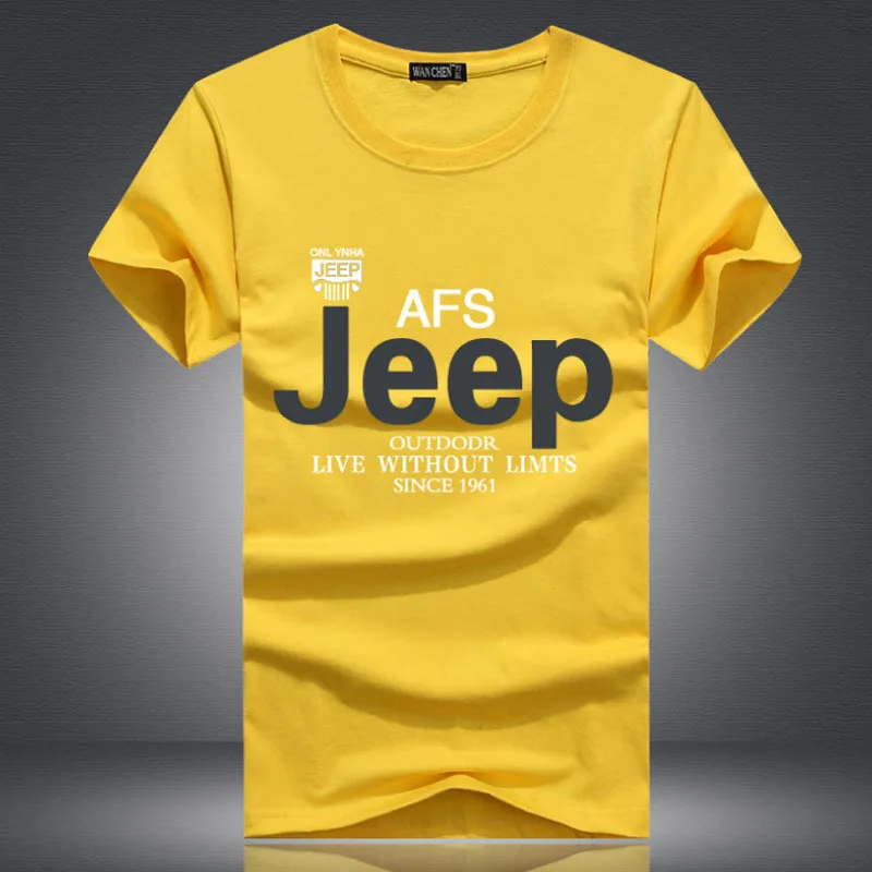 Летняя хлопковая футболка с короткими рукавами и принтом мужская повседневная