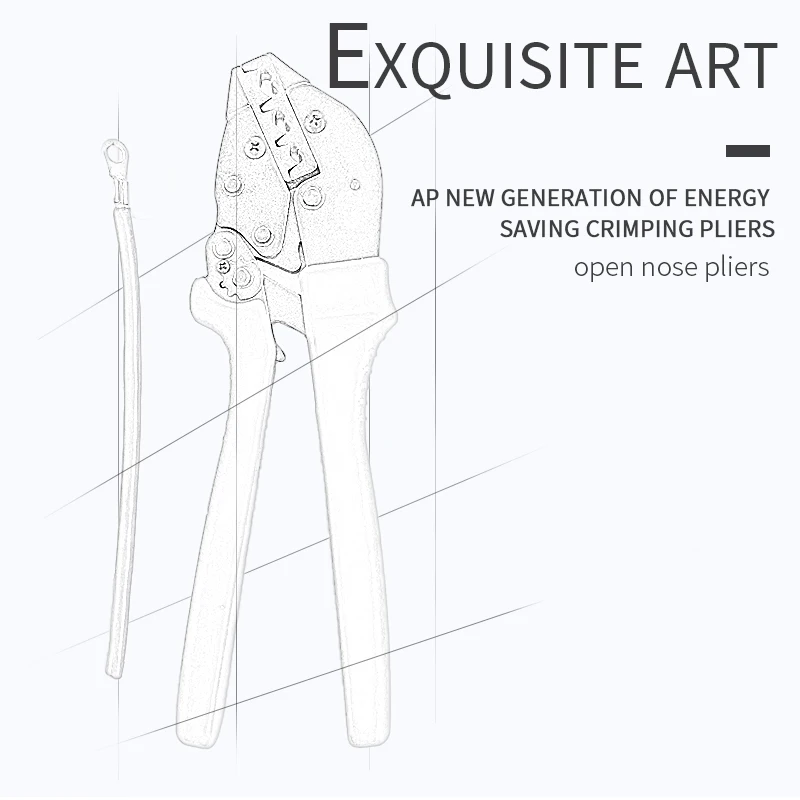 

AP-1030 4-10mm2 Crimping Tools Crimping Pliers Electrical Tubular Terminals Box Clamp AP-2060 6-25mm2 Self-adjusting Tool Sets