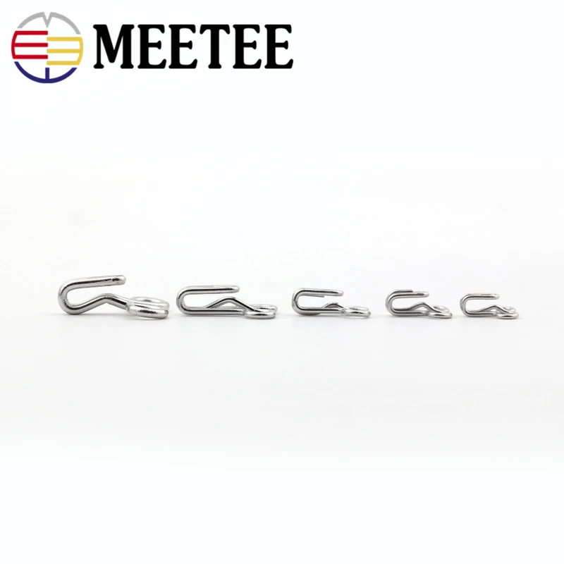 Meetee декоративные пуговицы 100 шт. застежка на крючок и крючки для глаз нижнее белье