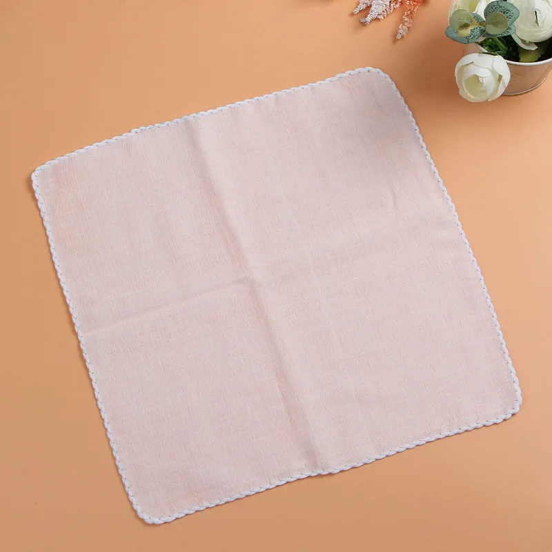 10 шт./лот Детский платок квадратный хлопковый однотонный марлевый банный для