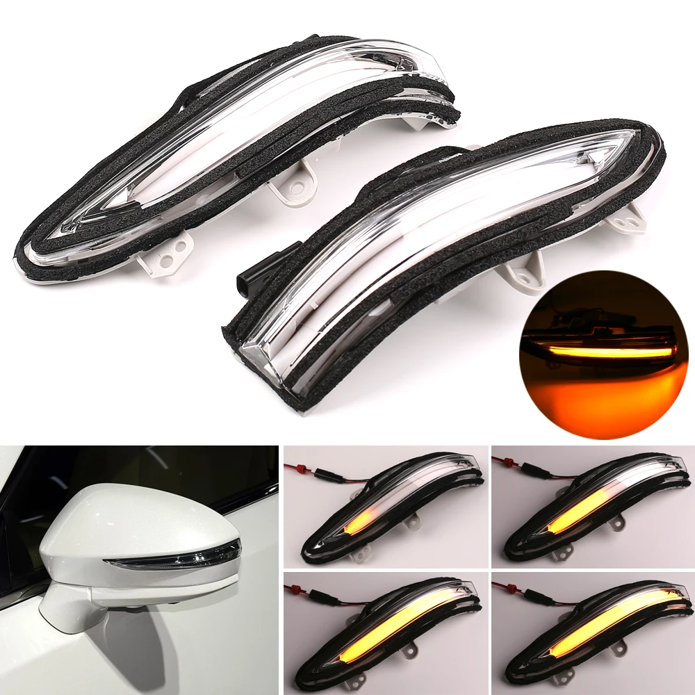 

Car Rear View Mirror LED Dynamic Turn Signal Light Side Wing Sequential Indicator For Toyota Crown 2013-2018 S210 4th.