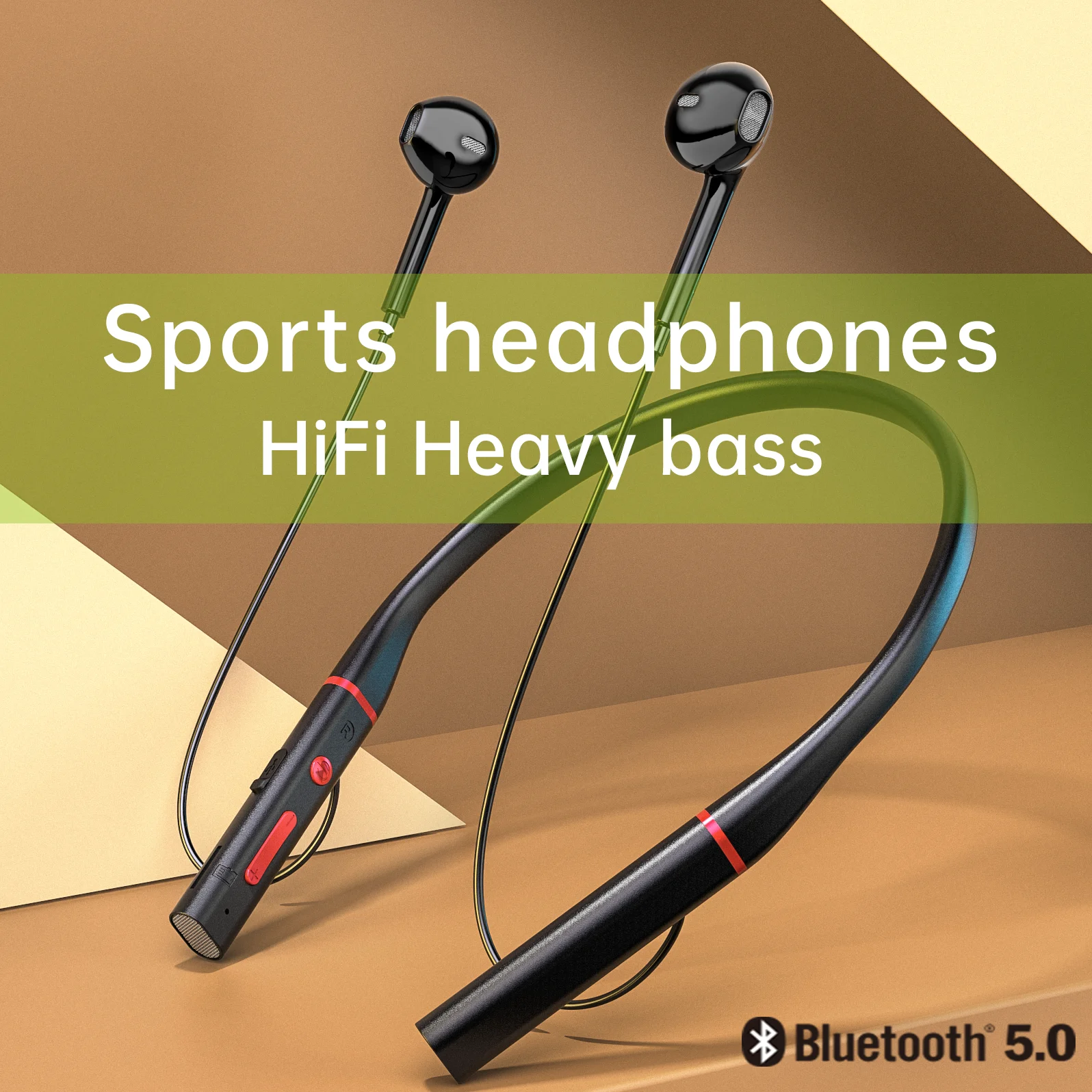 Беспроводные наушники DDJ с шейным ободом Bluetooth для Iphone Samsung Xiaomi Huawei микрофоном