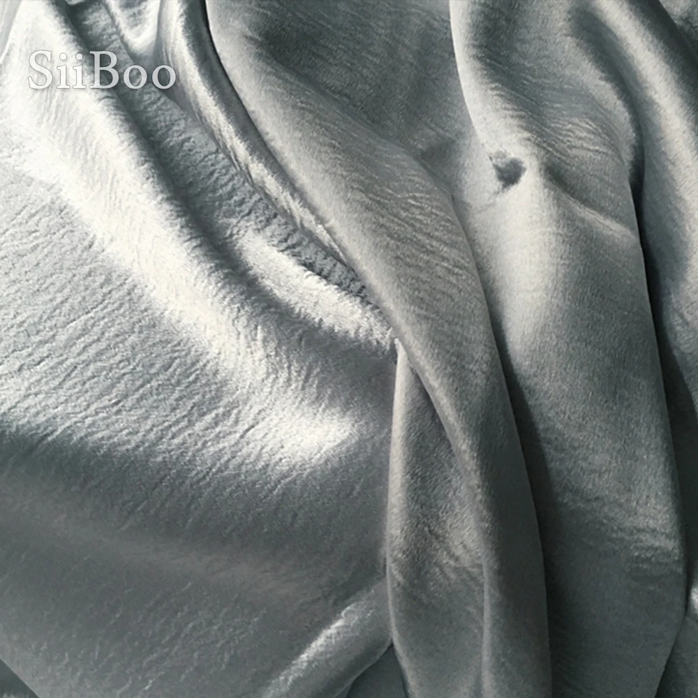 Итальянская Высококачественная однотонная полиэфирная стрейчевая сатиновая