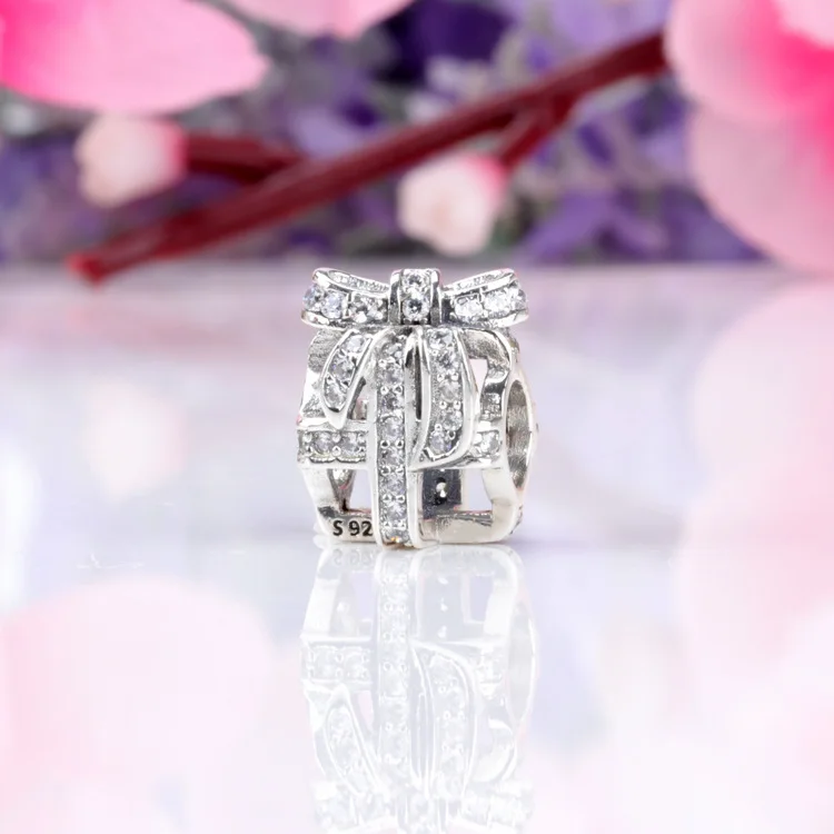 

DoDoFly Hot Sale Genuine 925 Sterling Silver New Shiny Hollow Gift Box Beads Fit Original Bracelet Pendant Diy Jewelry Charms