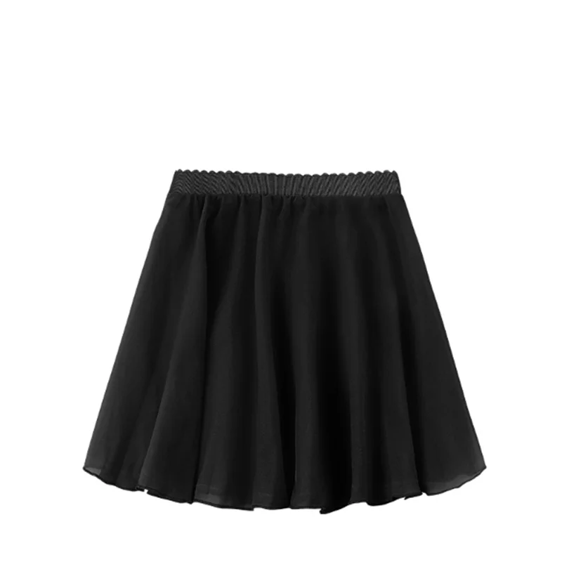 

New Arrival Solid Color Ballet Dancing Skirt Adult Women Dance Training Clothing Elastic Waist Fast-dry Gauzy Skirt