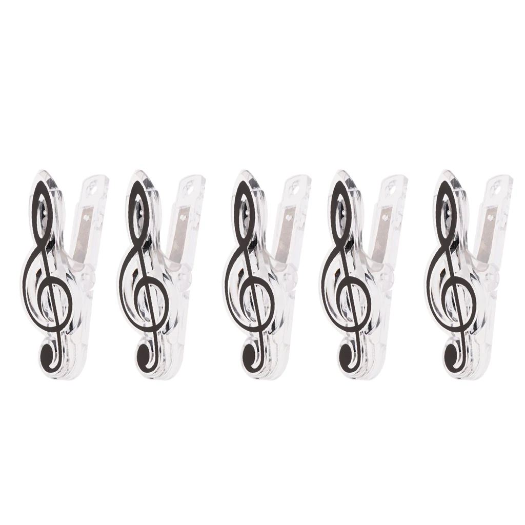 

5pcs Music Note Clip Plastic Music Book Clip Page Music Accessories