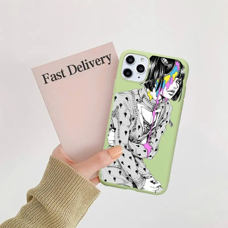 

Jojo Anime Bizarre Adventure Phone Case Candy Color for iPhone 11 12 mini pro XS MAX 8 7 6 6S Plus X 5S SE 2020 XR