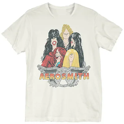 Фото NEW Aerosmith Tour 1978 Vintage White T Shirt S 3XL|Мужские футболки| |