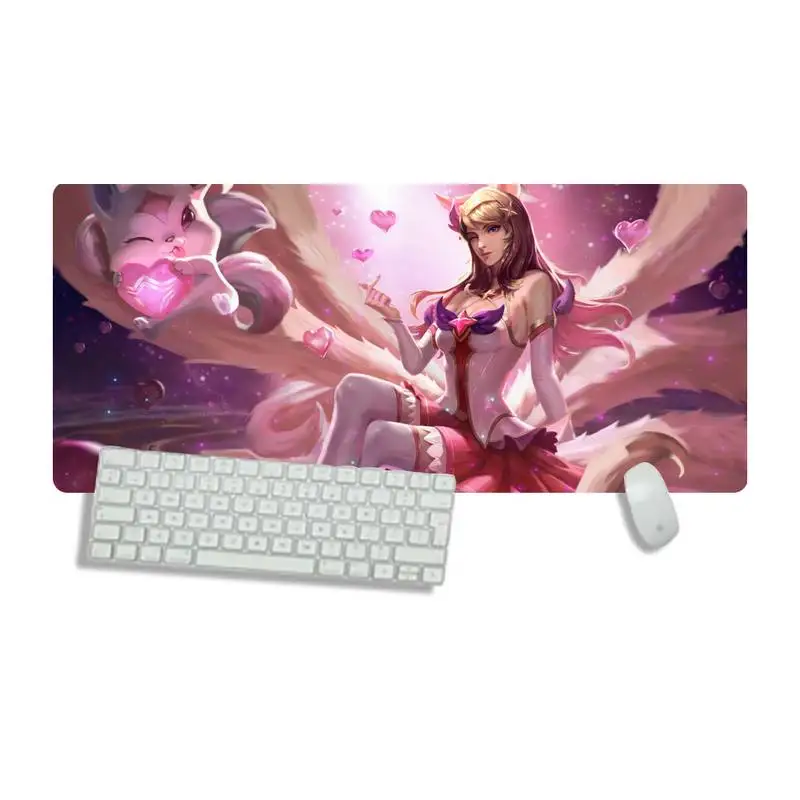 

Star Guardian Ahri Splash Art Large PC Computer mat Desk Table Protect Game Office Work Mouse Mat pad Non-slip Laptop Cushion