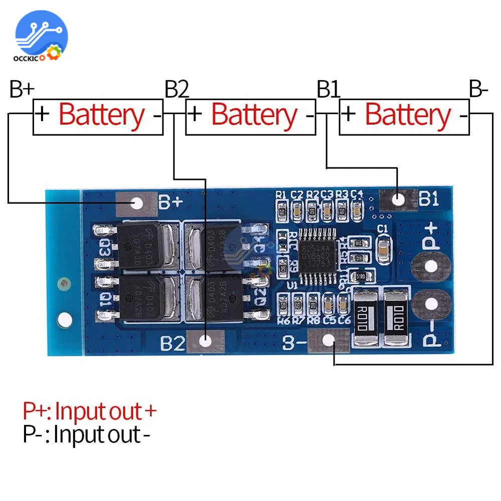 BMS 3S 20A 0.8V 11.1V 12V 12.6V 18650 Lithium Battery Charge Protection Board Lipo PCB PCM Balancer for Charging | Электроника