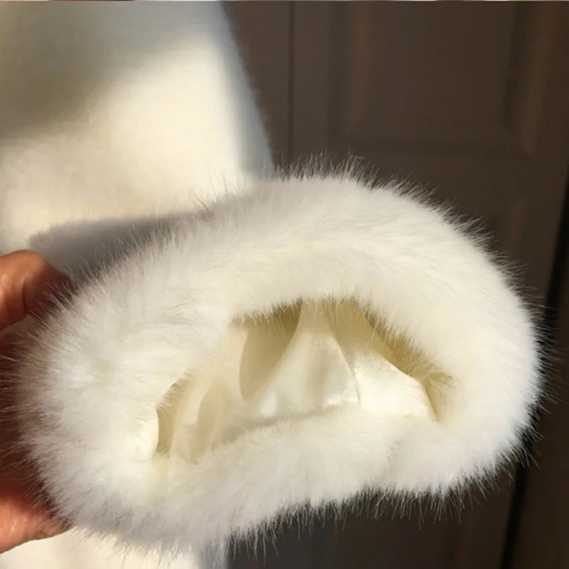 Высококачественное молочное плюшевое меховое пальто женская осенне-зимняя