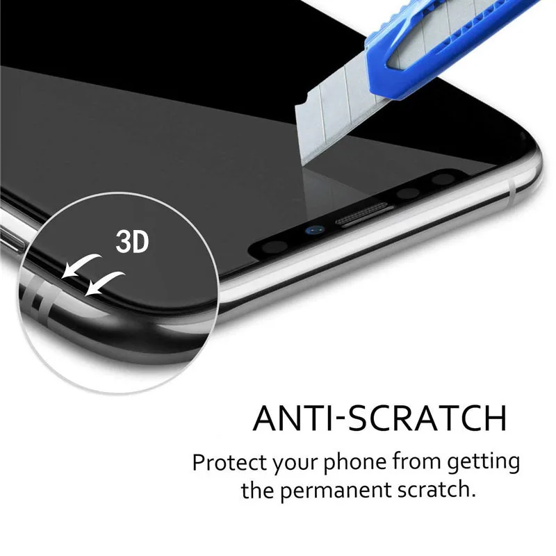 2 в 1 полное покрытие Анти шпион закаленное стекло для iPhone 12 11 Pro Max XS X XR частные