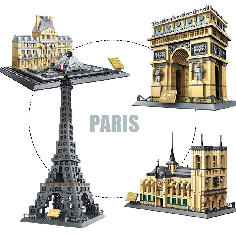 

Architecture Series City Flatiron Building Blocks Creator Expert Taj Mahal Big Ben London Bridge White House Louver Eiffel Tower