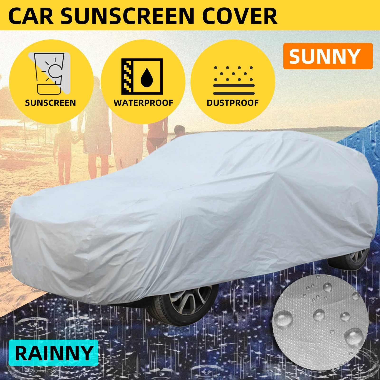 

Exterior Car Covers for Nissan Navara d22 Solaris Hyundai Snow Sunshade Auto Cover Outdoor Protection for Hatchback Sedan SUV