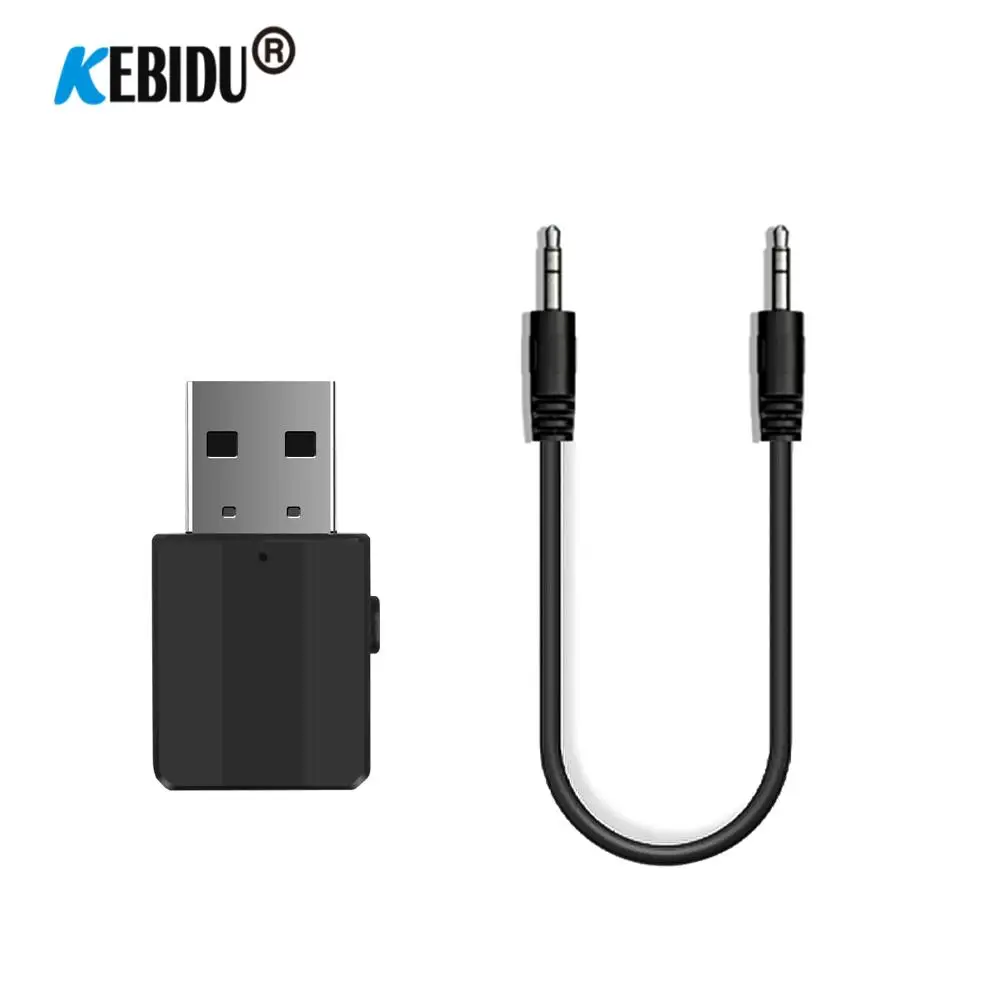 Мини стерео аудио приемник Kebidu 2 в 1 Bluetooth 5 0 AUX RCA USB 3 мм разъем для ТВ ПК
