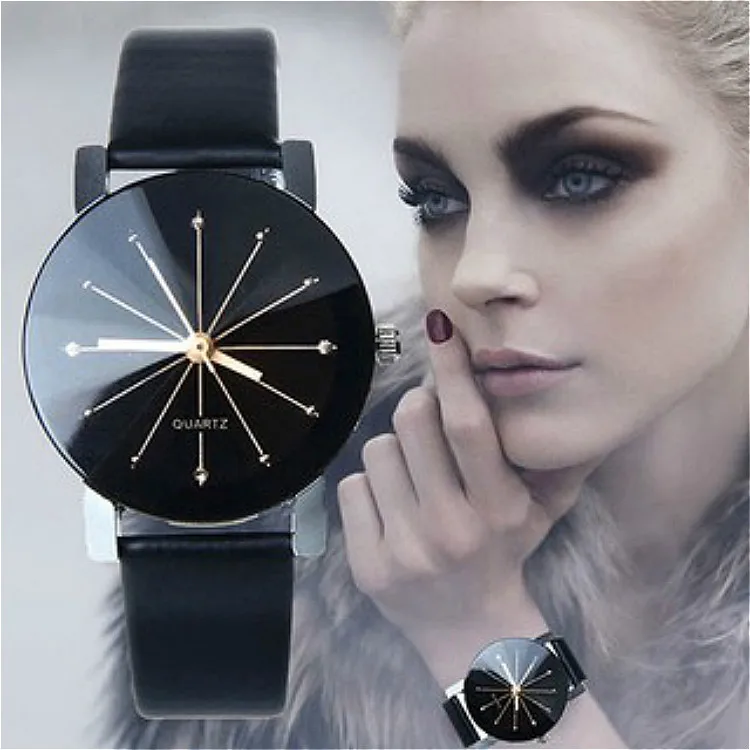 

Minimalist Classic Quartz Watch Student Couple Stylish Spire Glass Belt Quartz wristwatches Lovers Casual simple Clock hours