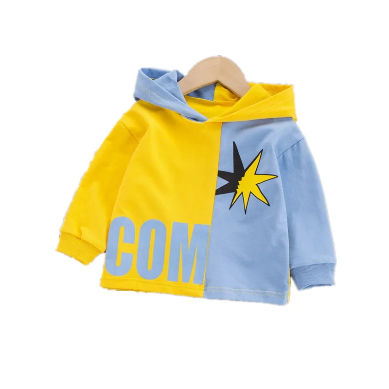 

New Spring Autumn Children Fashion Clothes Baby Boy Girls Patchwork Hooded Jacket Kids Infant Clothing Toddler Casual Sportswear