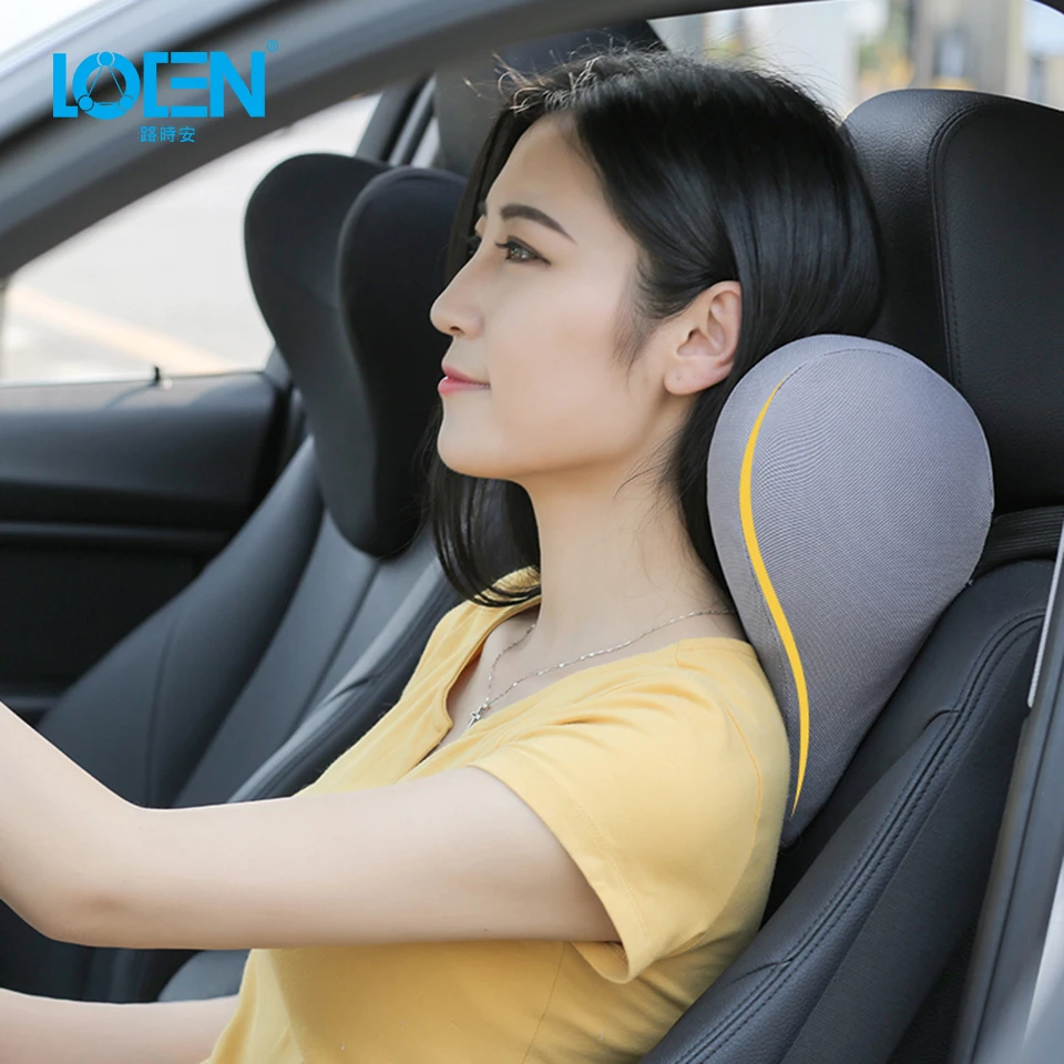 LOEN U shape Memory хлопковая Автомобильная подушка для шеи подголовник Memory Foam ткань автомобильное сиденье для шеи Подушка для автомобиля путешествия Офис Дом