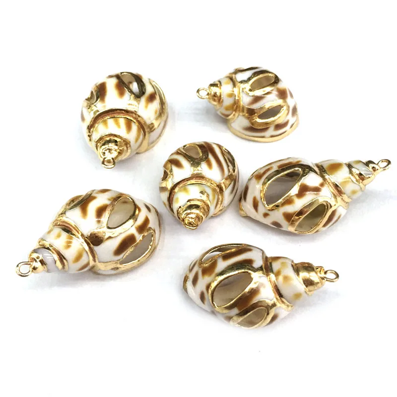 Летний Пляжный браслет из прородного белого камня в виде ракушки ожерелье с