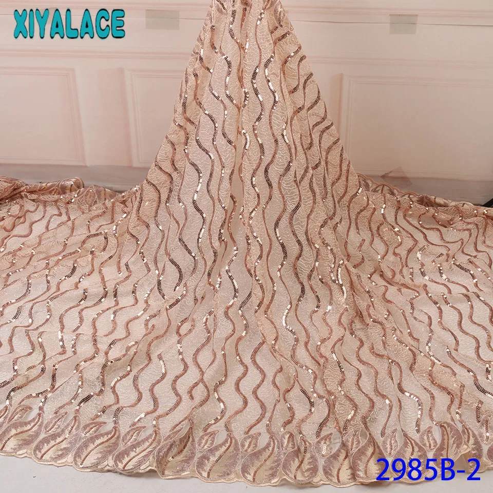 Популярная кружевная ткань с блестками французская вышитая Высококачественная