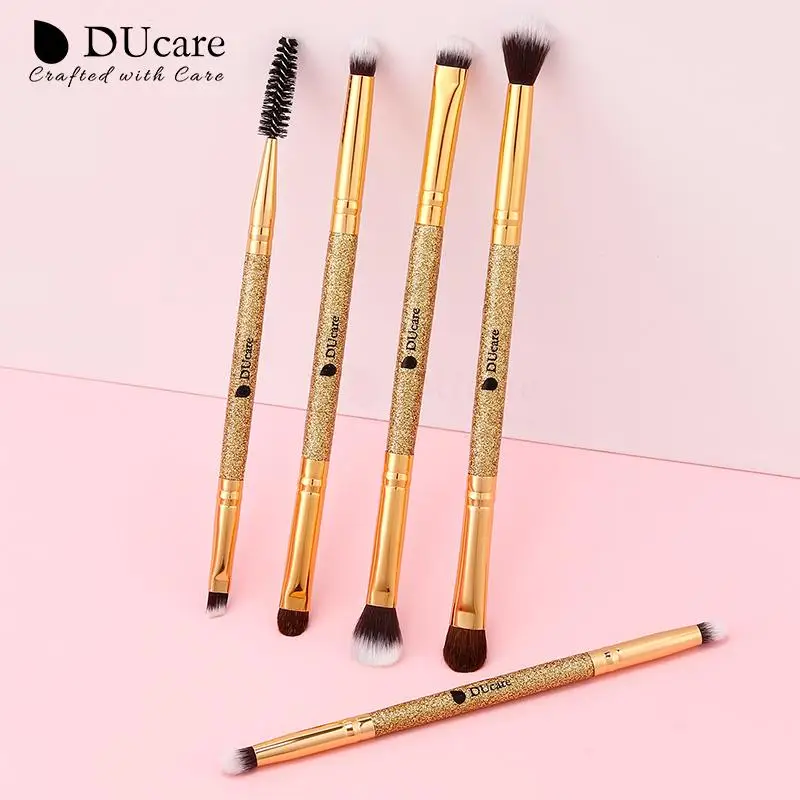 

DUcare 5Pcs Makeup Brushes Set Cosmetic Tools Eye Shadow Foundation Eyelashes Eyebrow Blush Blending Beauty MakeUp Brush Plastic