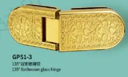 135 degree hinge Все латунные стеклянные зажимы для душевой комнаты, аксессуары для ванной комнаты, золотые бронзовые дверные ручки, набор аксессуаров - Цвет: 135 degree hinge