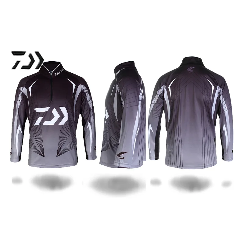 Daiwa одежда для рыбалки дышащая быстросохнущая анти УФ Мужская с длинным рукавом