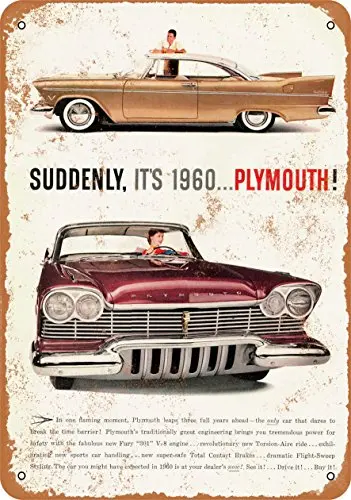 

Metal Sign - 1956 Plymouth Fury - Vintage Look Wall Decor for Cafe beer Bar Decoration Crafts