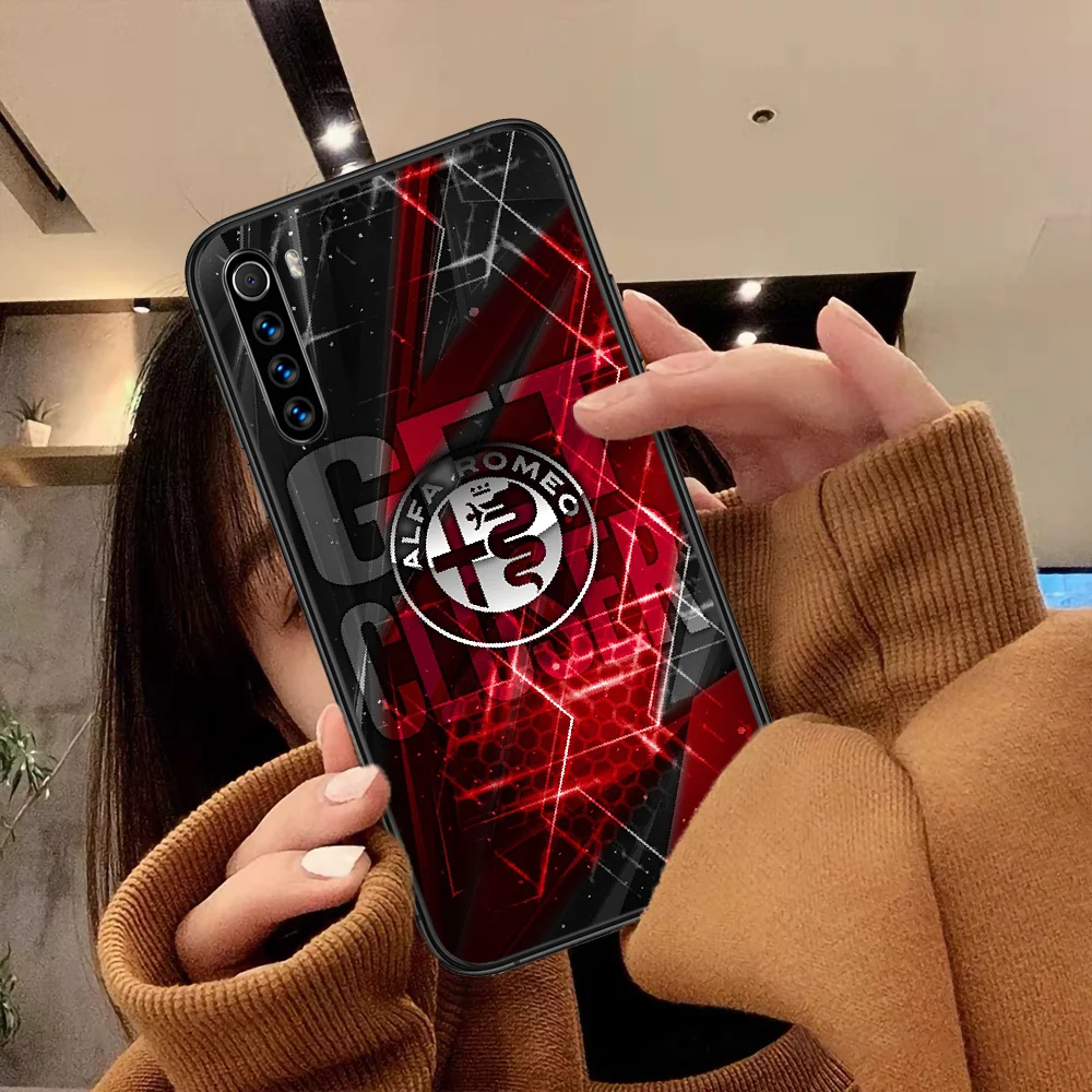 

Alfa Romeo Car Phone Case For Xiaomi Redmi Note 7 8 8T 9 9S 4X 7 7A 9A K30 Pro Ultra black Cover Painting Bumper Tpu Prime 3D