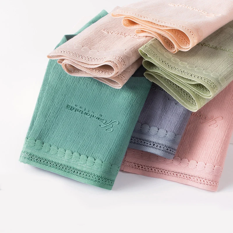 Нижнее белье женское хлопковое бесшовное пикантные дышащие трусики с низкой