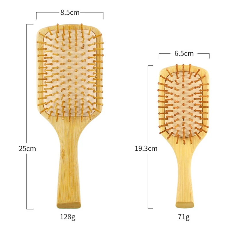

4 Pcs/set Wood Comb Professional Healthy Paddle Cushion Hair Loss Massage Brush Hairbrush Comb Scalp Hair Care Bamboo Comb