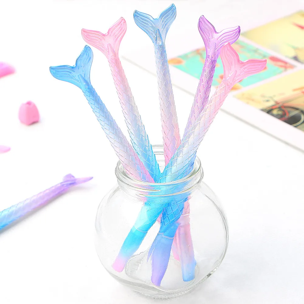 1 шт. кавайные градиентные гелевые ручки милые русалки Новинка нейтральные для