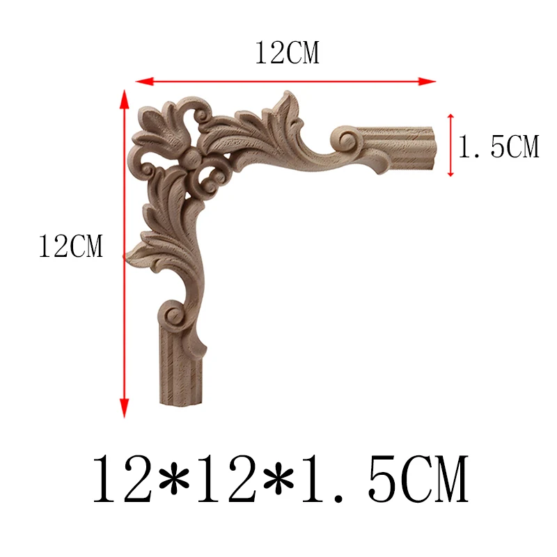 Новое украшение Европейский Декор Современный Onlay деревянная Декаль деревянная аппликация деревянная рама длинные большие листья резиновые деревянные окна Угловые стены