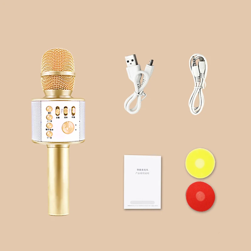 

Newly Bluetooth Karaoke Microphone Wireless Handheld Microphone for Music Playing Singing Speaker Player