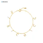 KIKICHICC, новинка 2021 года, цепочка из стерлингового серебра 925 пробы с цирконом, буквами, персонализированное ювелирное изделие, цепочка, ожерелье, женские модные ювелирные изделия с кристаллами